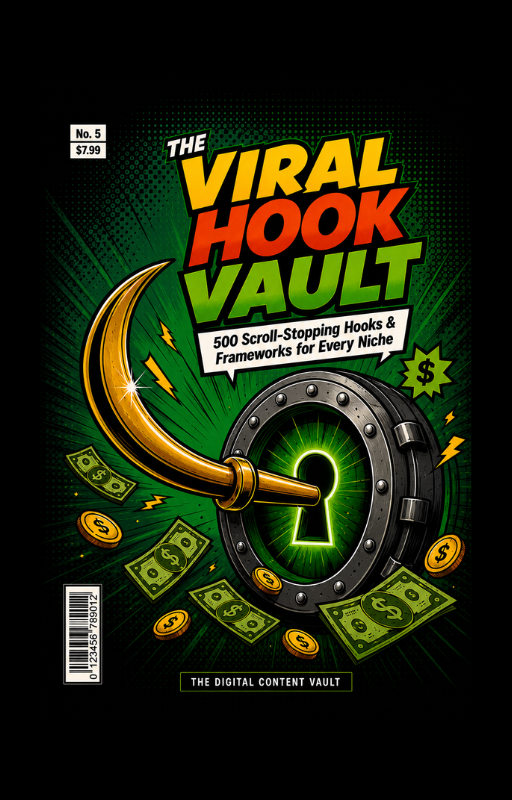 The Viral Hook Vault: 500 Scroll‑Stopping Hooks & Frameworks for Every Niche